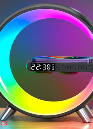 G‑Shaped LED Lamp with Bluetooth Speaker & Wireless Charger
