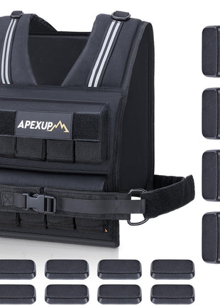 Endurance Vest with Adjustable Iron Weights 20-40lbs