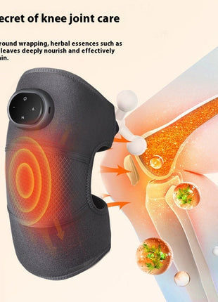 Electric self-heating knee massage instrument with adjustable heat and timing control