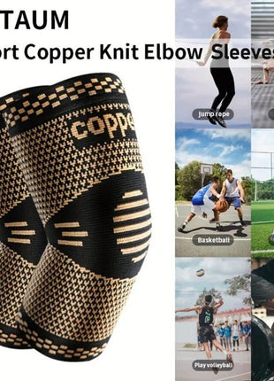 Elbow Compression Sleeves (Pair) – Support for Weightlifting & Tennis Elbow