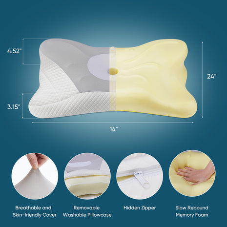 Memory foam contour neck pillow – view 2