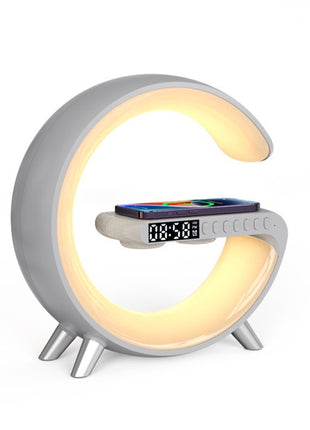 G‑Shaped LED Lamp with Bluetooth Speaker & Wireless Charger