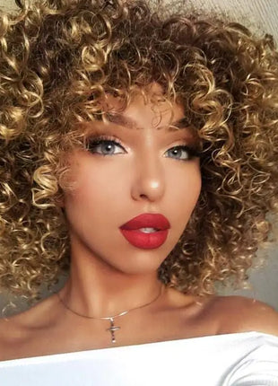 European American Fashion Small Curly Ladies Wigs