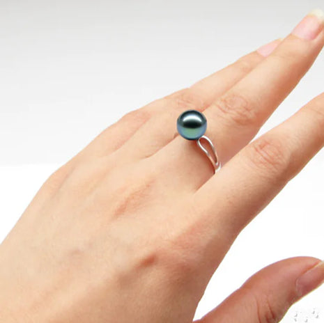 Tahitian Pearl Ring with 925 Silver Custom Design