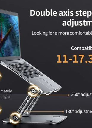 Adjustable Aluminum Laptop Stand for Ergonomic Workstation