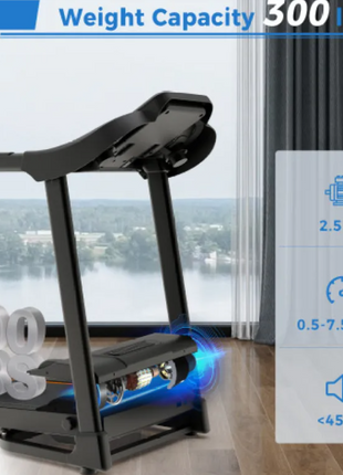 Compact Easy‑Fold Treadmill with LED Display & Shock Absorption