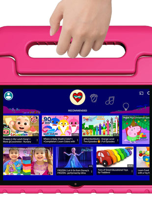 VNEIMQN Tablet for Kids 10 Inch Kids Tablet Android 13 64GB Octa-Core WiFi 6 Big Battery Google Kids Space Parental Control 1280 * 800 HD Display Pink