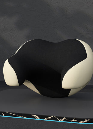 U-Shaped Memory Foam Car Headrest Pillow – Apricot Black