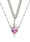 Silver Set Pink Diamond