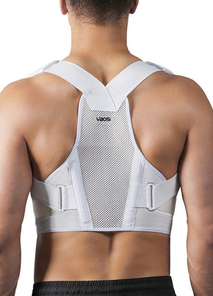 Adult posture correction belt in black and white for improving sitting posture
