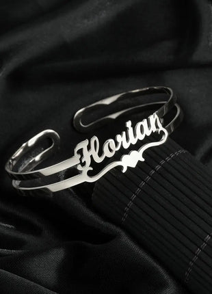 Customized Name Bracelet Personalized Custom Bangles Stainless Steel Jewelry