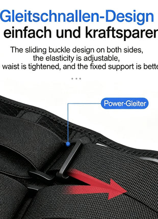Adjustable Lumbar Support Back Brace – Black – view 8