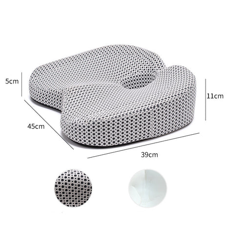 Memory Foam Car Seat Cushion – White