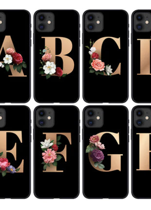 Silicone Phone Cases with English Alphabet Design
