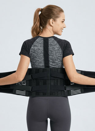 Adjustable Lumbar Support Back Brace – Black – view 6