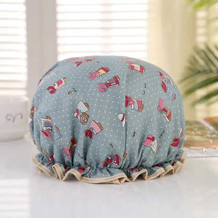 Disposable Double-layer Waterproof Shower Cap for Hair