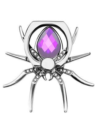 Spider Rhinestone Phone Ring Holder & Stand – Metal Finger Grip
