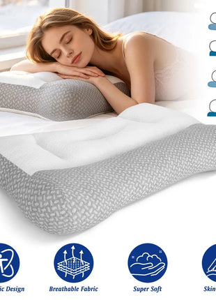 Ergonomic mesh bed pillow – 1 high pillow