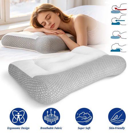 Ergonomic mesh bed pillow – 1 high pillow