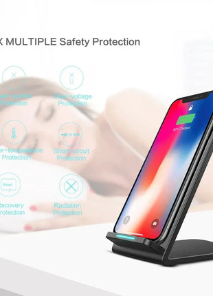 Qi wireless fast charger charging pad stand dock for Galaxy phone