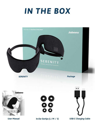 SERENITY Wireless Sleep Mask Headphones – Bluetooth 5.0
