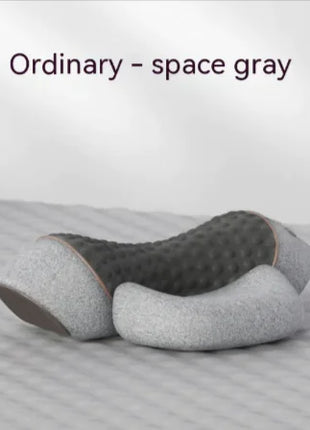 Heated cervical pillow with memory foam for neck support and spinal care