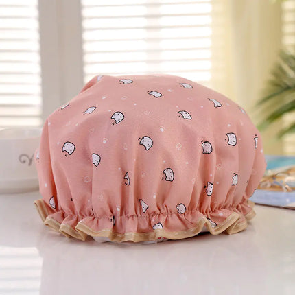 Disposable Double-layer Waterproof Shower Cap for Hair