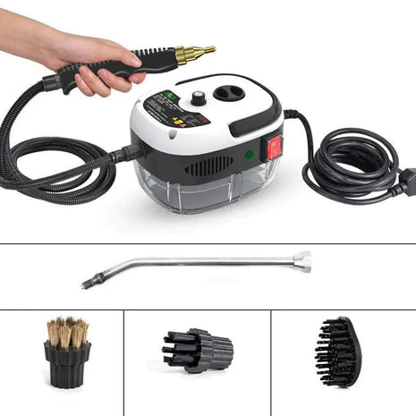 Multi-Purpose steam cleaner for home and auto with high-temperature 110V/220V plug removing grease and grime from kitchen hoods, car vents, grout, and more