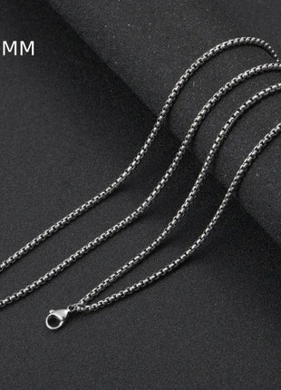 Square Pearl Stainless Steel Necklace