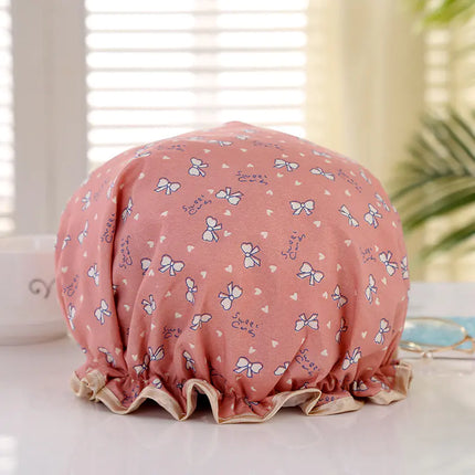 Disposable Double-layer Waterproof Shower Cap for Hair