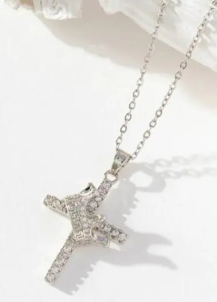 Crown Cross Pendant Necklace