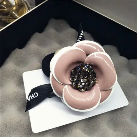 Camellia Rhinestone and Pearl Hair Ornament