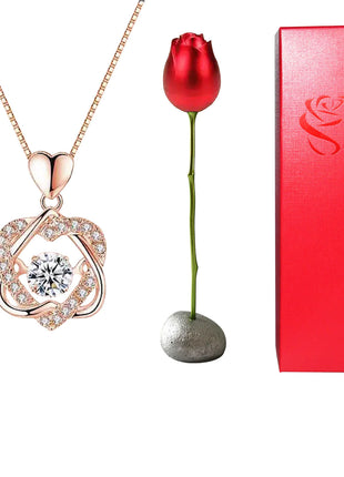 Valentine Day Heart-Shaped Crystal Pendant