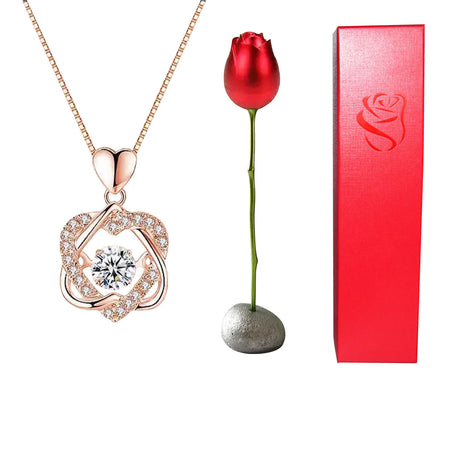 Valentine Day Heart-Shaped Crystal Pendant
