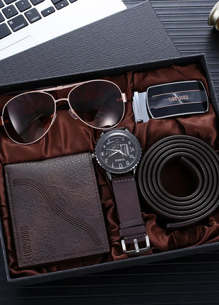 Business Gift Set: Wallet, Belt, Glasses, Watch