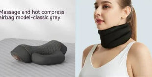 Heated cervical pillow with memory foam for neck support and comfort