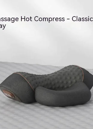 Heated cervical pillow with memory foam and ergonomic neck support
