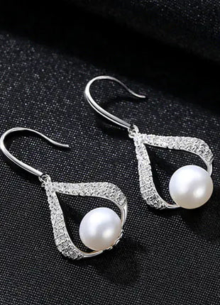 Water Drop Pearl Earrings (New Design)