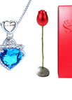 Butterfly Heart Blue Gold