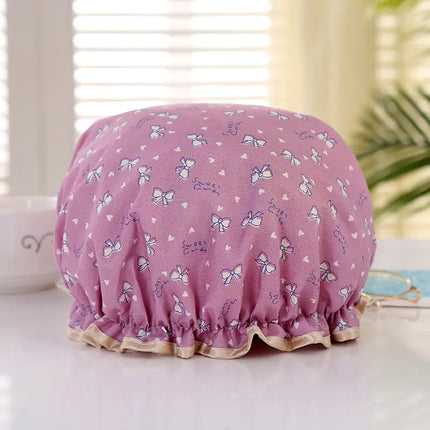 Disposable Double-layer Waterproof Shower Cap for Hair