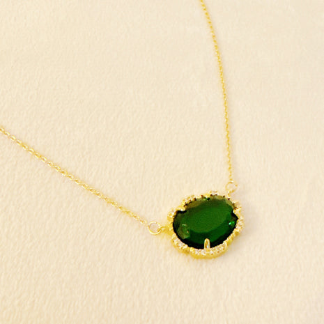 Clustered Glass Jewel Necklace-1
