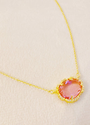 Clustered Glass Jewel Necklace-2