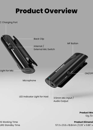 Black handheld device with labeled features on a gray background