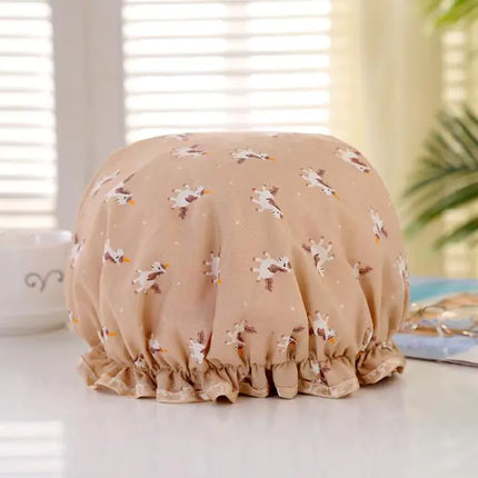 Disposable Double-layer Waterproof Shower Cap for Hair