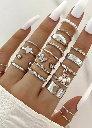 Oil Dripping Knuckle Ring Set