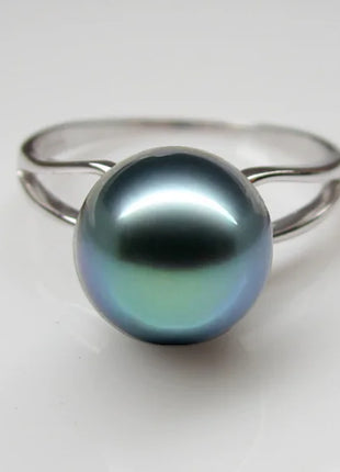 Tahitian Pearl Ring with 925 Silver Custom Design
