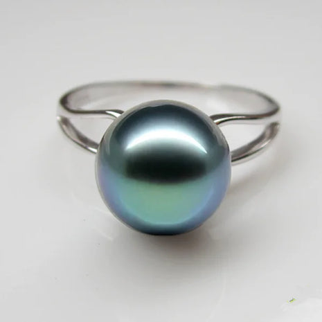 Tahitian Pearl Ring with 925 Silver Custom Design