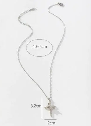 Crown Cross Pendant Necklace