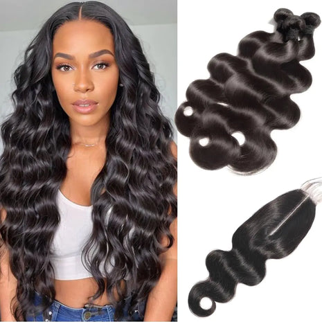 TAYESHA 2x6 HD Lace Closure with Body Wave Bundles