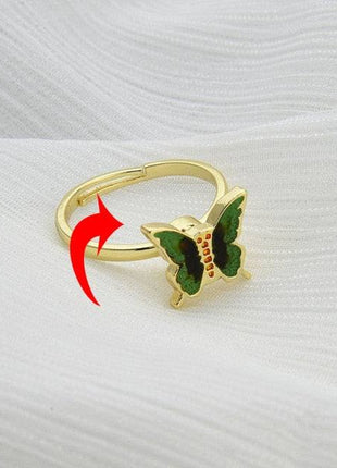 Fidget spinner rotatable metal ring for women with flower design